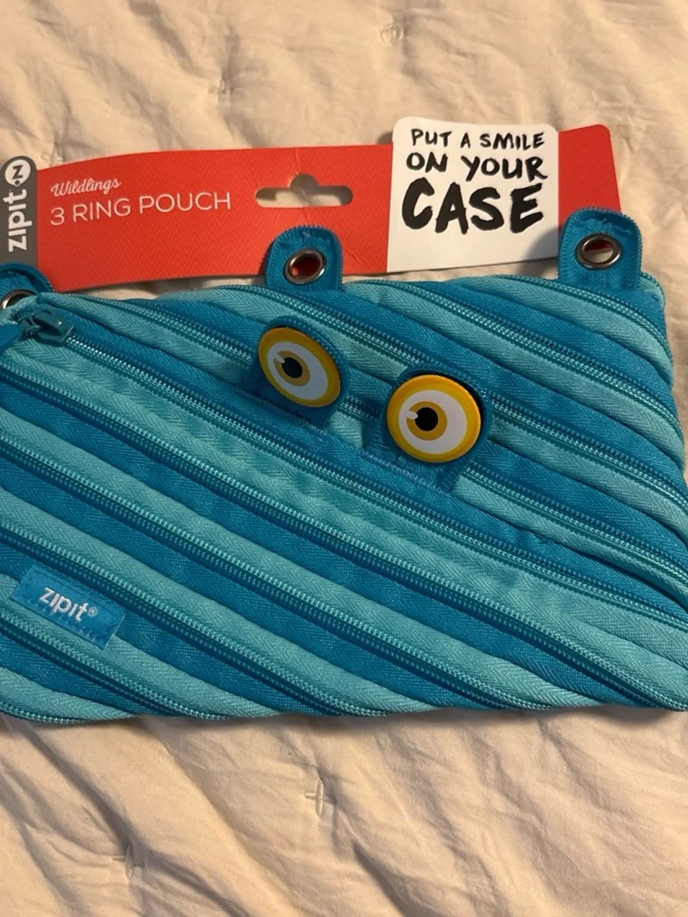 Kids 3-Ring Pouch - Bright Turquoise